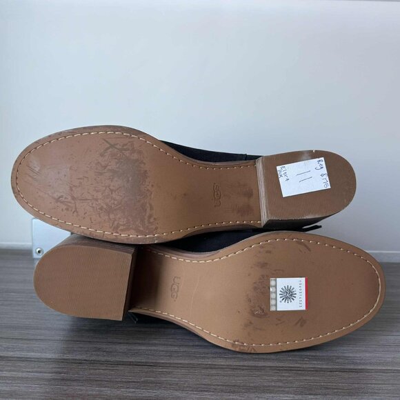 UGG Women's Elora Zip Up Ankle Boots Bootie Size 11 $175 in Black Suede - Picture 10 of 11